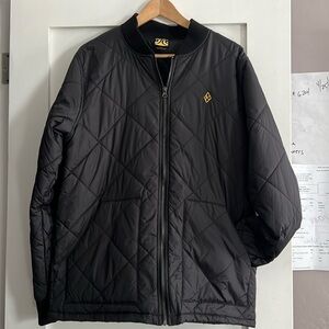 Black Krooked Brand puffer style bomber jacket size large - new , no tags
